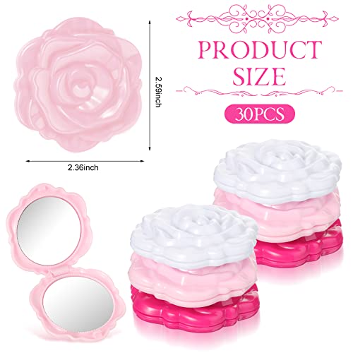 Unique Pink Rose Compact Mirrors