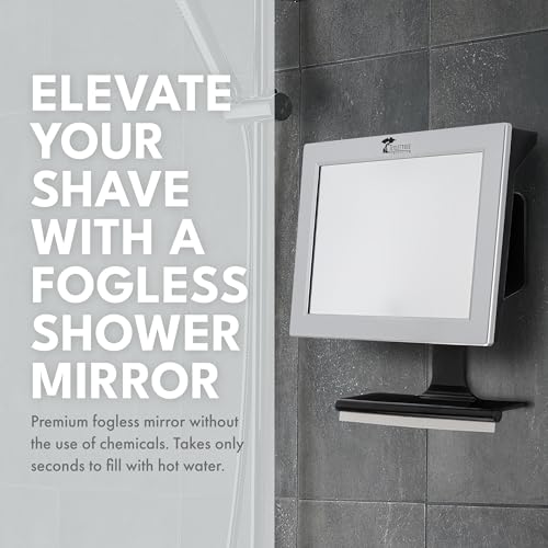ToiletTree Products Anti-Fog Shower Mirror with Squeegee
