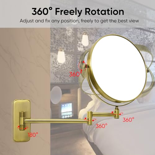 GURUN 8-Inch Double-Sided Wall Mount Makeup Mirror
