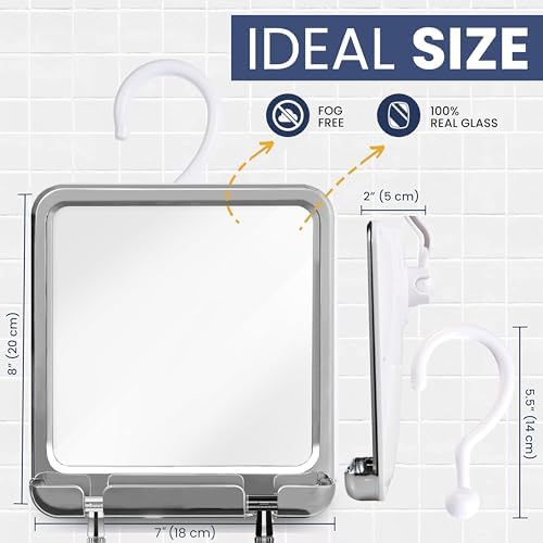 MirrorVana - Fogless Shower Mirror for Grooming Glow in the Sun
