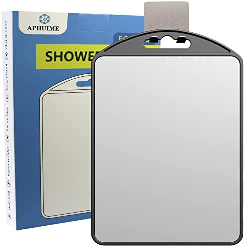 APHUIME Deluxe Large Fogless Shower Mirror with Razor Holder Hook