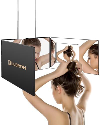 JUSRON 360 Viewing Angle Self-Hair Cutting Mirror