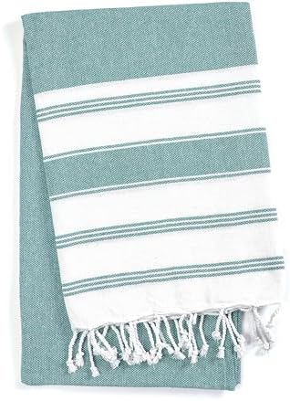 Goroly Home 36x71 inches beach towel quick dry fringes sea green