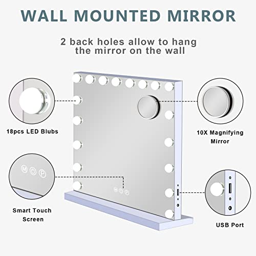 COOLJEEN 315-inch Large Hollywood Makeup Mirror