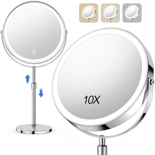 10x Adjustable Makeup Mirror with 360 Rotation