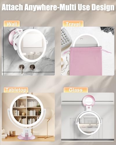 15X Wall-Mounted Magnifying Makeup Mirror