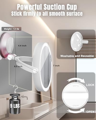 15X Wall-Mounted Magnifying Makeup Mirror