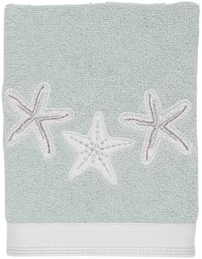 Avanti Linens - Hand Towel Soft Absorbent Cotton Towel Sequin Shells Collection