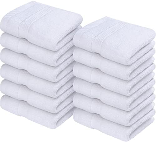 12-Piece Premium Washcloth Set 100 Cotton