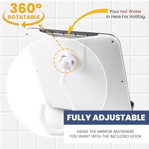 MirrorVana - Fogless Shower Mirror for Grooming Glow in the Sun