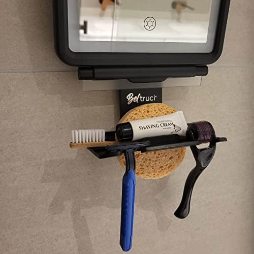 Beltruci Cinema Shower Mirror for Shaving Fogless Lighted High-Quality Organizer