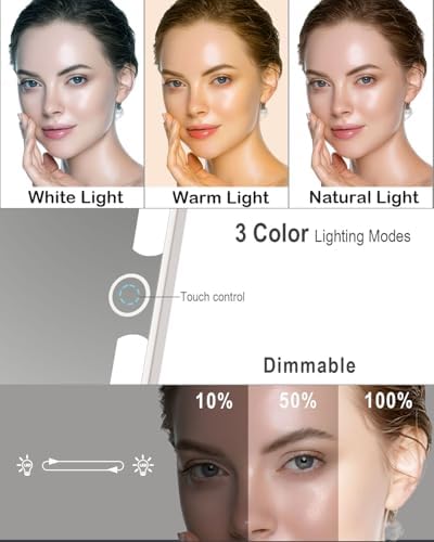 Magnify Your MakeUp Compact Travel Mirror with Rechargeable Lights