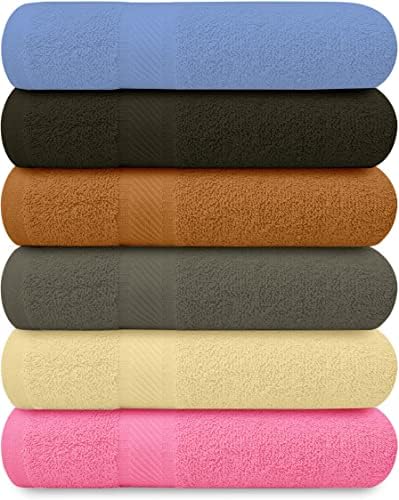 Premium 27x54 Cotton Bath Towels - 100 Soft Absorbent
