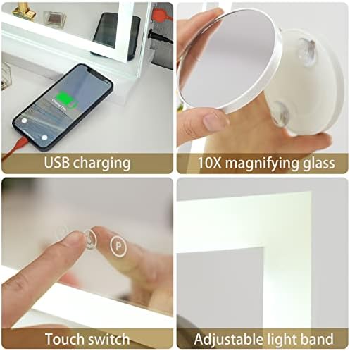 Elegant Vanity Mirror with 3 Modes and Adjustable Brightness