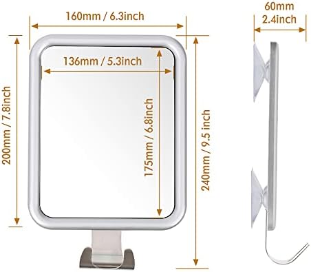 Luxury Fogless Shower Mirror for Shaving Compact Easy to Use