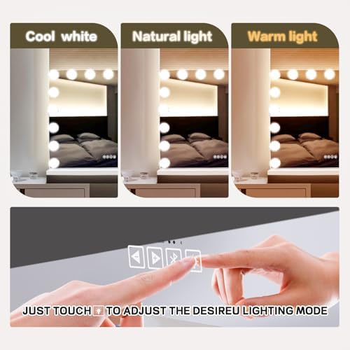 Vanity Mirror with Music LED Lights