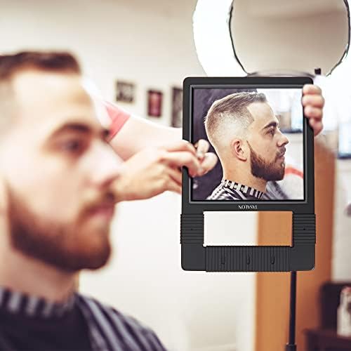 TASALON Unbreakable Hand Mirror with Handle Black