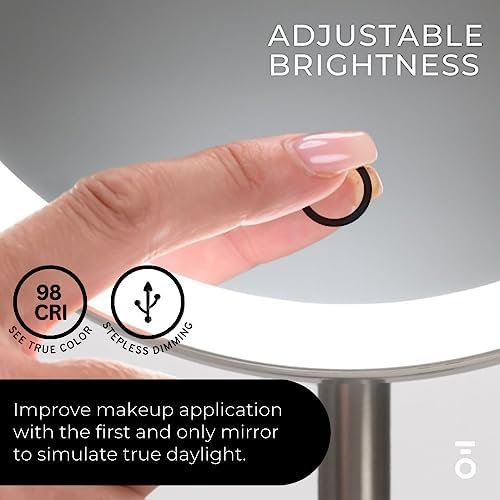 Cordless LED Makeup Mirror with Extension Arm
