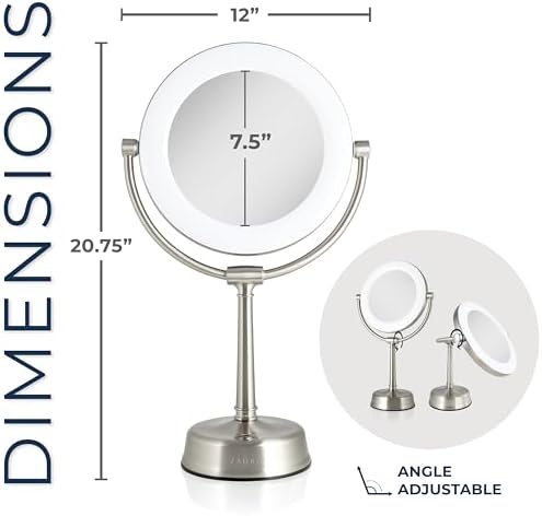 UltimateLED-Backed Makeup Mirror with 10X Swivel and Dimmable Light