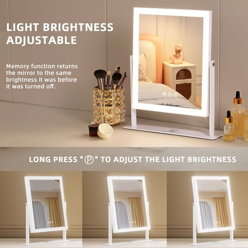 Fenchelin Smart Vanity Mirror with 360-Degree Rotation 144 LED Lights