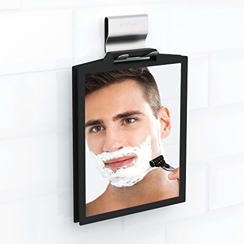 Better Living Double-Sided Shower Mirror 3X Magnification Black