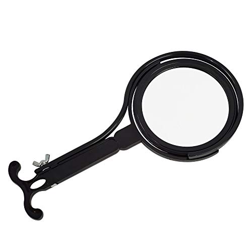 Rucci Round Portable Lightweight 5x1x Magnifying Neck Mirror Black