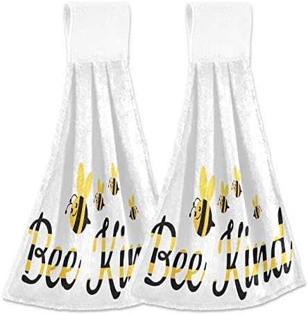 Bee Kind Kitchen Hanging Hand Towels 2 Pcs Set