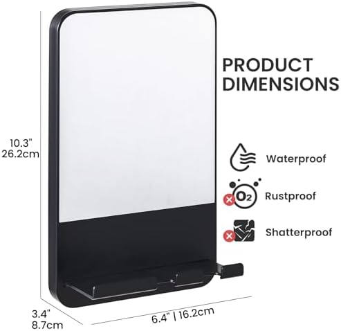 Instant Suctionducible Fog-Proof Shower Mirror