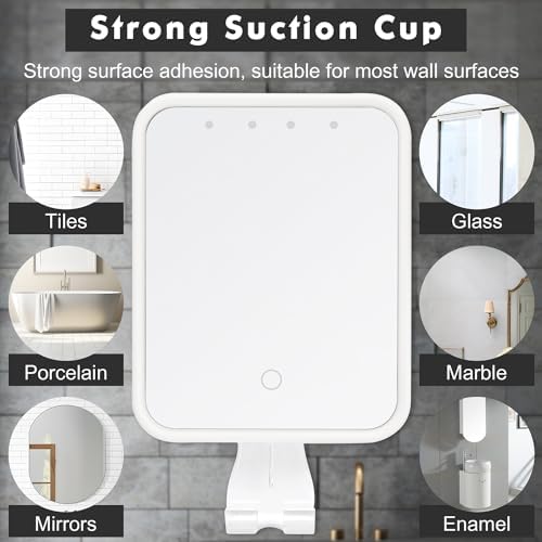 Professional Heated Anti-Fog Shower Mirror for Shaving Reusable Durable Efficient