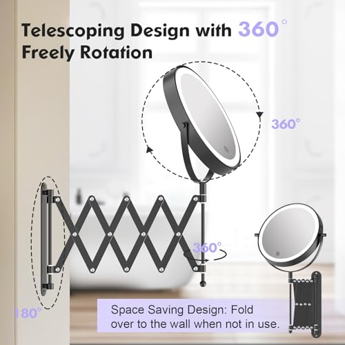 FASCINATE Rechargeable Wall-Mounted Makeup Mirror