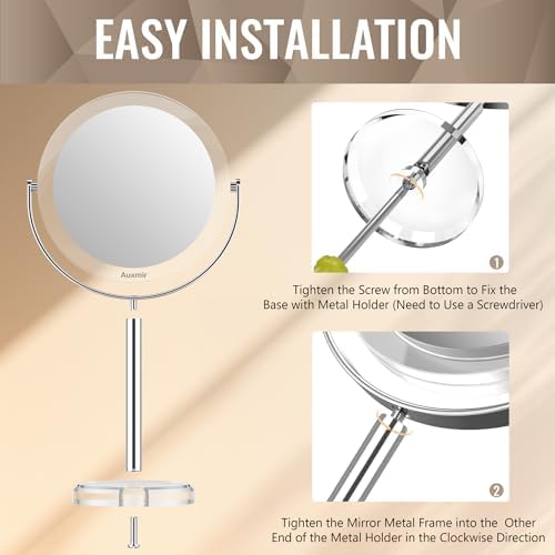 20X Magnifying Mirror with 1X Side 360 Rotatable Makeup Mirror