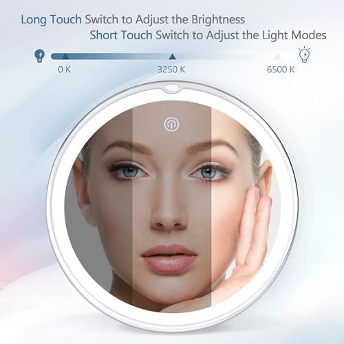 Strip-Down 30X Magnifying Mirror with Light for Precision Makeup