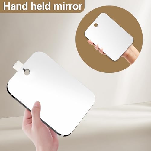 JKNEIWA - 8x6 Medium Fogless Showers Small Mirrors for Travel Camping