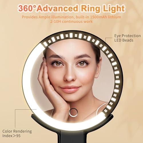 VPU Compact Travel Makeup Mirror with Lights