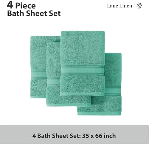 High-Quality Teal Bath Sheets Set Quick Dry Soft Cotton Towels