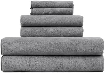 JML 6-Piece Bath Towel Set with Microfiber