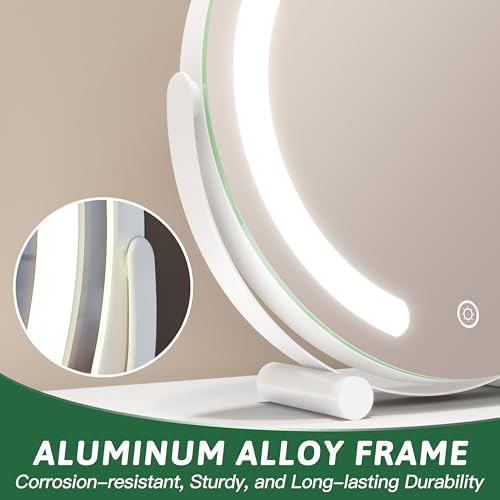 Stylish 360-Degree LED Makeup Mirror with Smart Lights