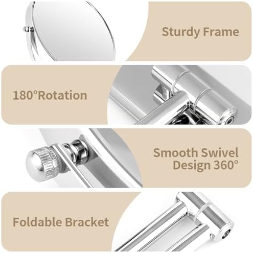 Versatile 7X Magnifying Mirror for Makeup and Shaving