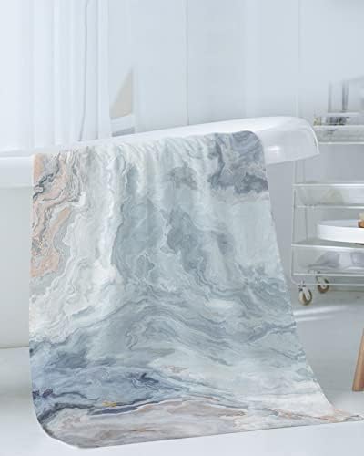 Chic Multi-Color Marble Bathroom Towels Set