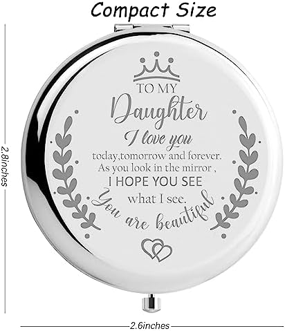 Personal Engraved Makeup Mirror for Daughter