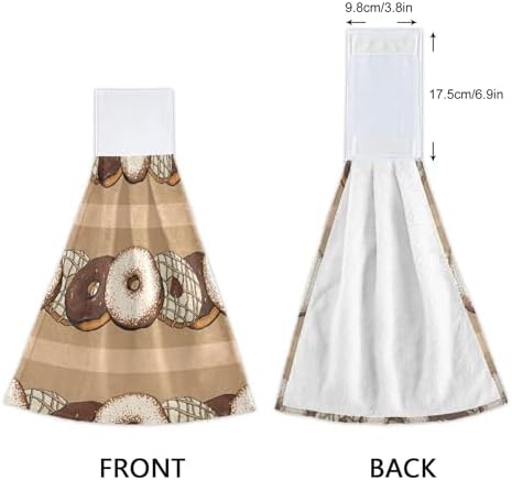 Seamless with Donut Kitchen Hanging Hand Towels
