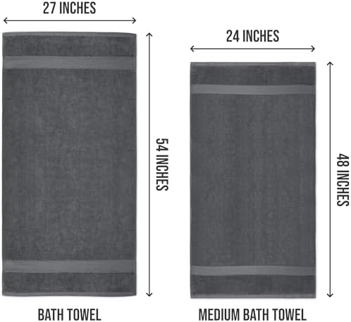 Utopia Bath Towels Set - 6 x 24x48 Soft Absorbent
