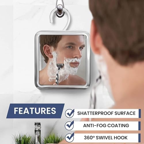 MirrorVana 360 Rotating Hinged Mirror Anti-Fog Chrome