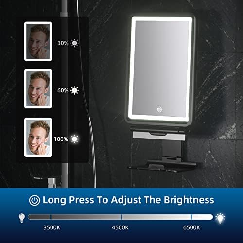 Fog-Free Shaving Mirror with Squeegee