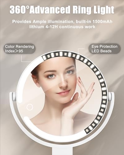 15X Wall-Mounted Magnifying Makeup Mirror