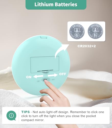 Wobsion LED Travel Makeup Mirror