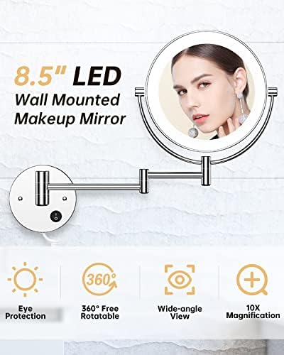 HD 10X Double-Sided Magnifying Mirror for Shaving Makeup