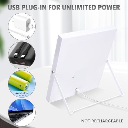 10x12 inch Lighted Makeup Mirror with Rotation and Touch Controls