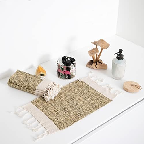 Smyrna Turkish Cotton Wash Cloths - Quick Dry Soft Absorbent - 12x17
