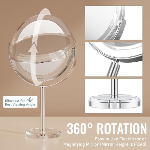 20X Magnifying Mirror with 1X Side 360 Rotatable Makeup Mirror
